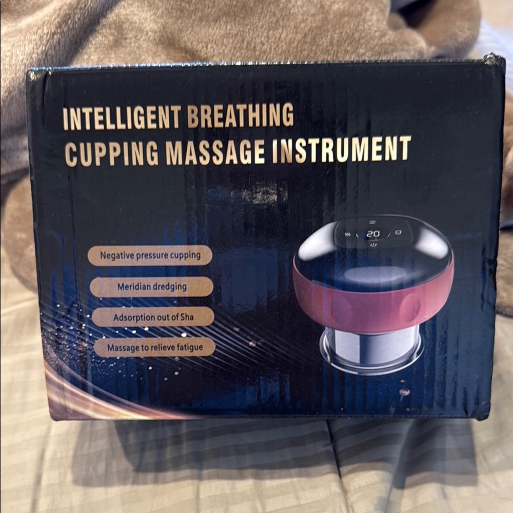 Intelligent Breathing Cupping Massage Instrument - Pink and Black